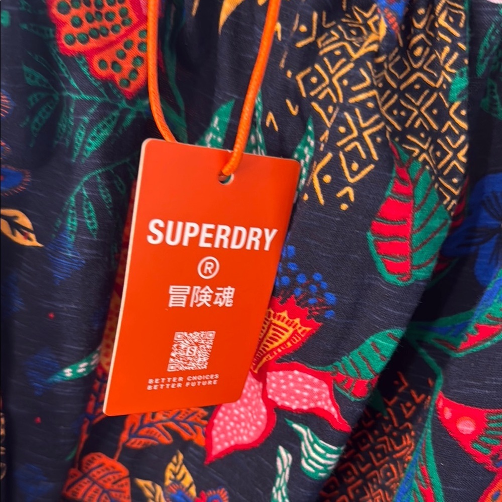 Superdry Red Pink Sleeveless Maxi Dress - Picture 5 of 9